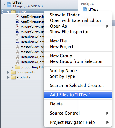 Add Files to Project