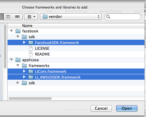Add Frameworks to Project