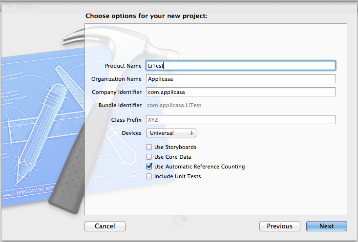 New Xcode Project